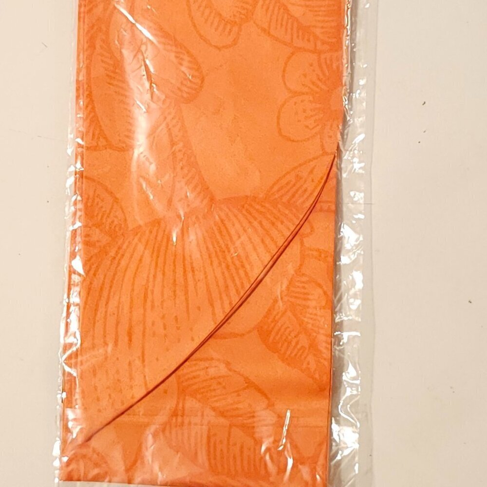BEAUTIFUL CLINIQUE Pony Tail Scarf Hair Tie Head Band Head Scarf ORANGE CHEERFUL